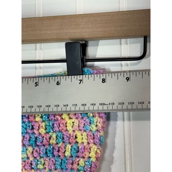Handmade Baby Crochet Top & Bloomers Rainbow Pastel Sparkle 0–6M Cottagecore - Picture 8 of 9